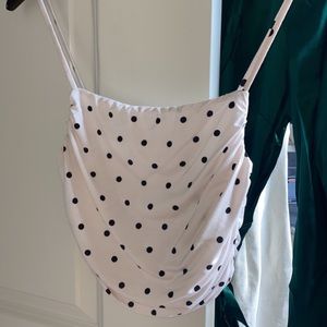 Privacy please polka dot tank